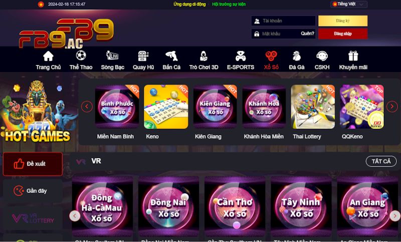 Chơi game xổ số FB9 minh bạch